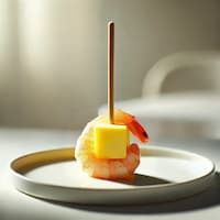 Канапе креветка с ананасом для фуршета в Алматы, кейтеринг